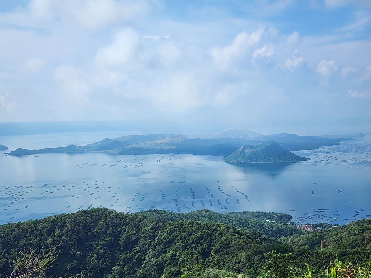 View of Taal Lake and the volcano island from Tagaytay