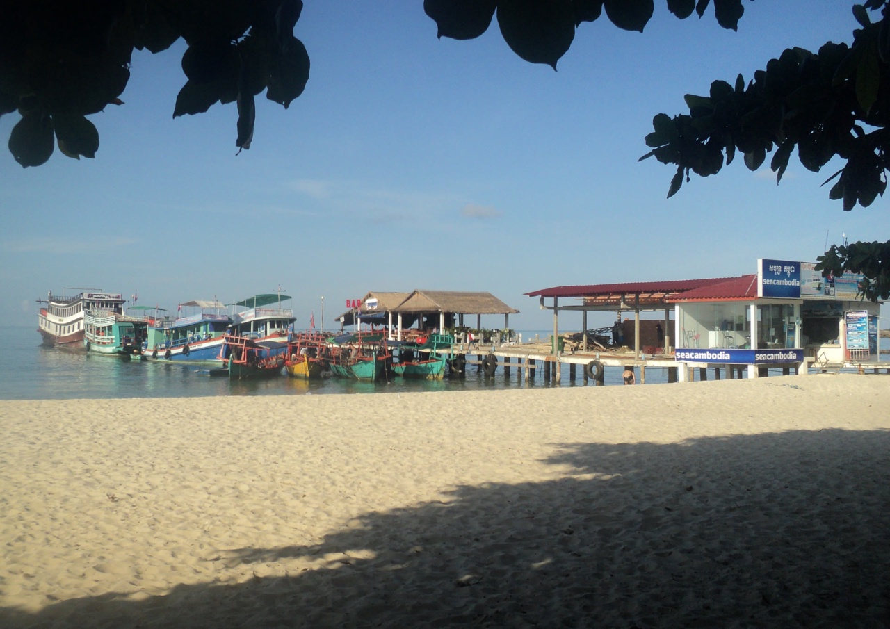 Island ferry boats at the pier in Sihanoukville