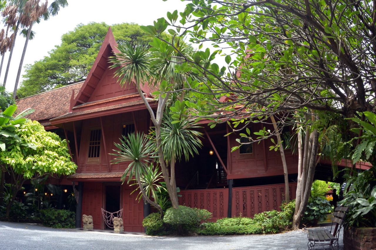 The main house with steep gabled roofs