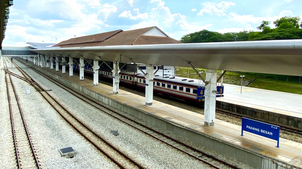 The platforms of Padang Besar railway station