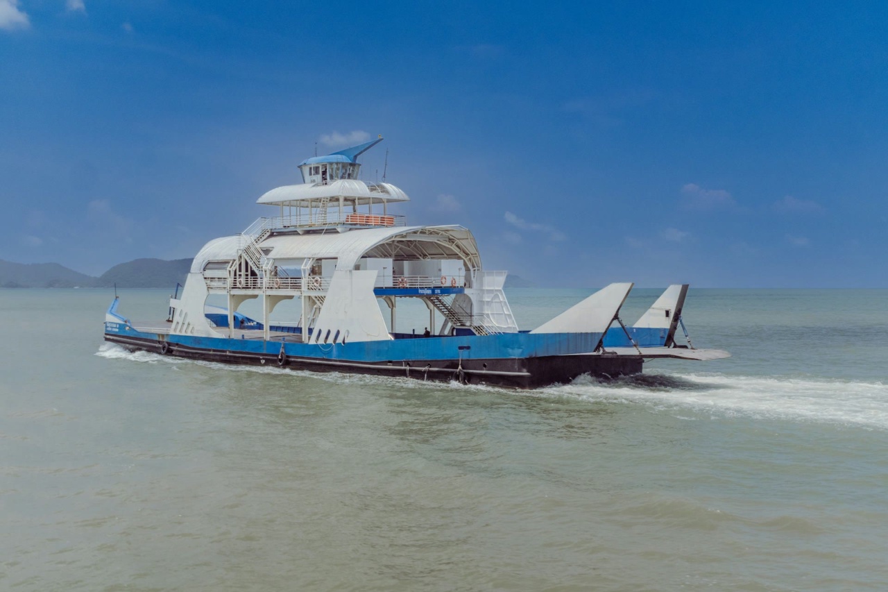 A car ferry on the sea near Koh Chang