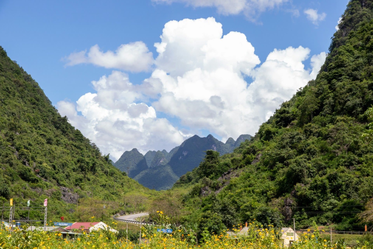 Limestone hills and a valley in Cao Bang Province