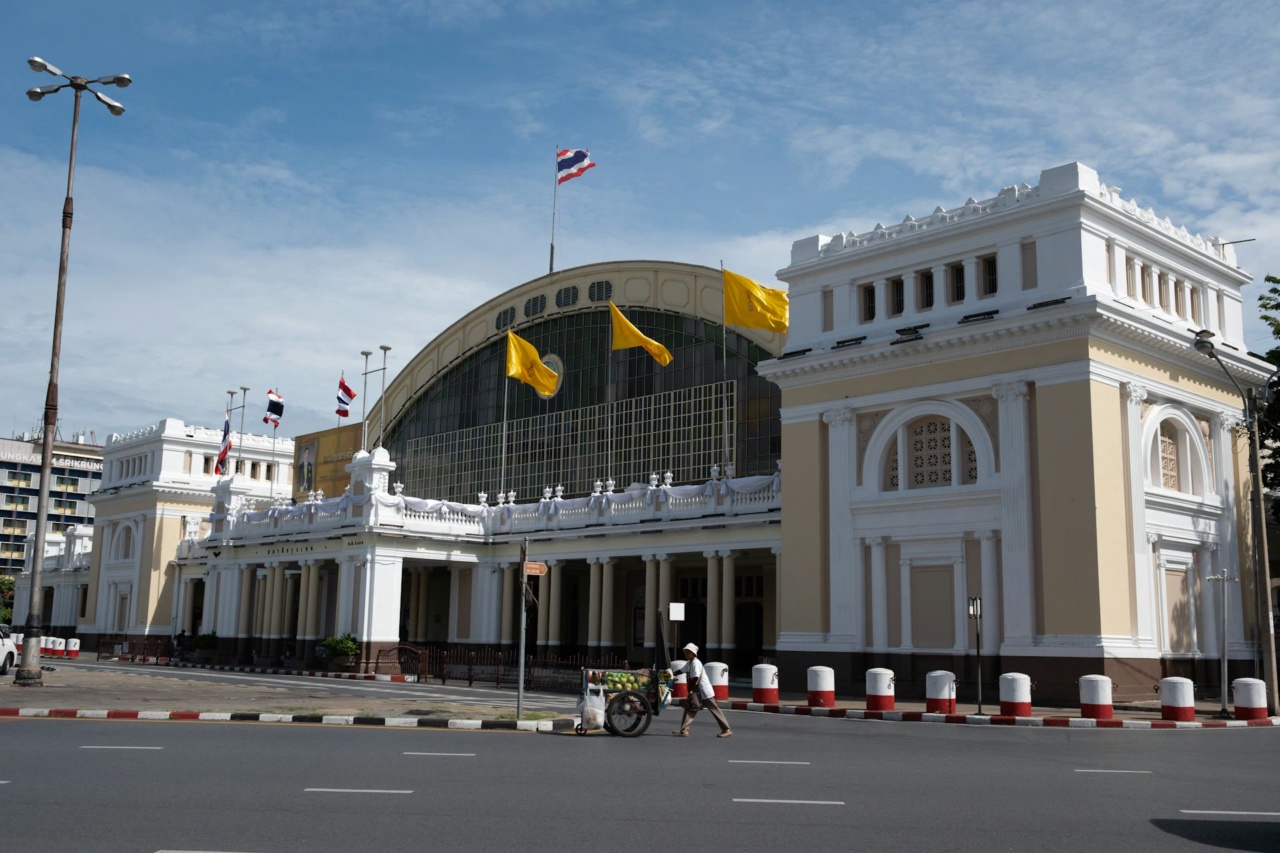 The Hua Lamphong railway station building in Bangkok