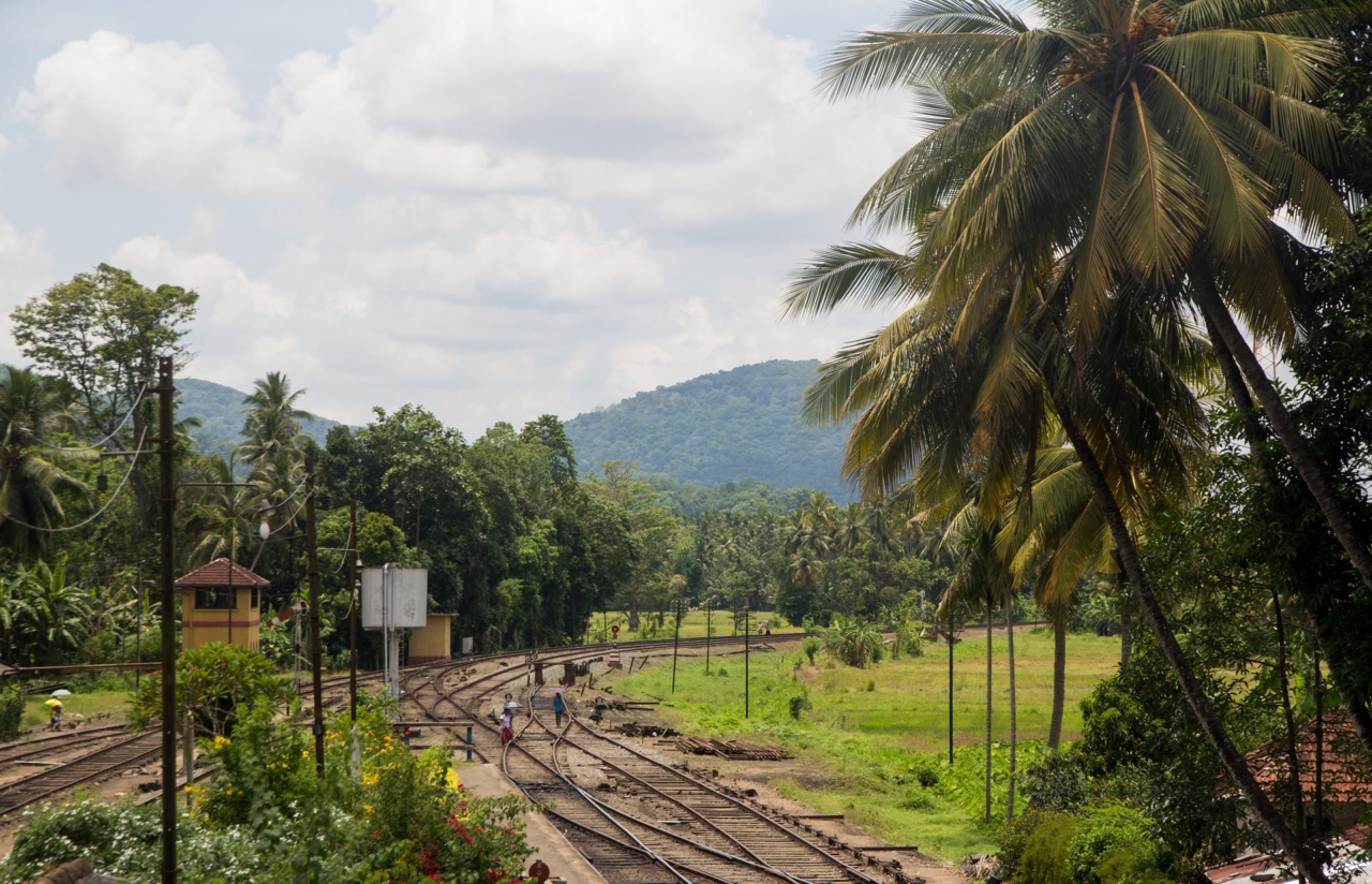 View of the tracks from Rambukkana railway station.