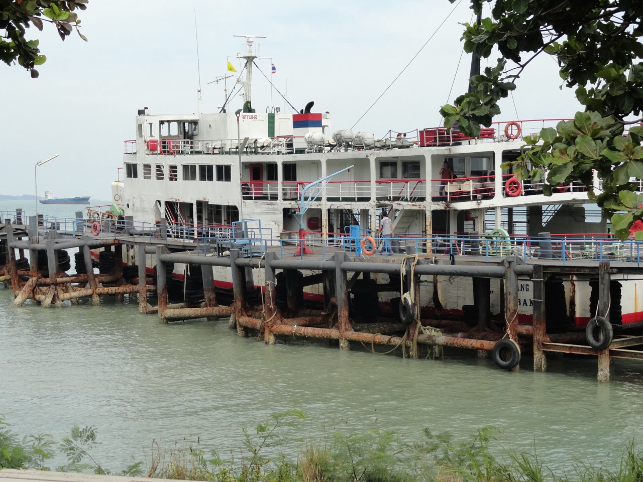 A ferry at Donsak Pier