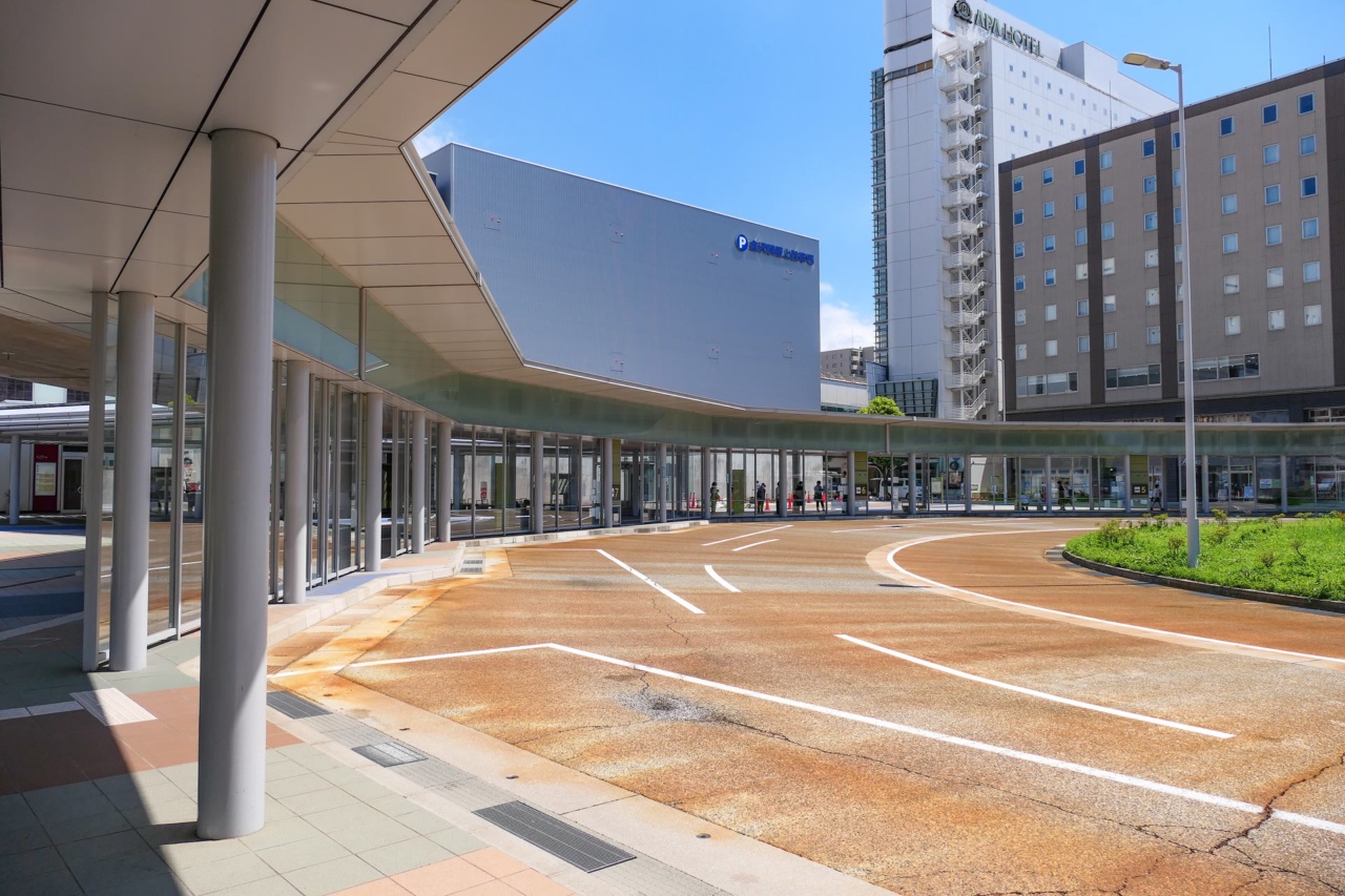 The bus terminal at the west exit of Kanazawa Station