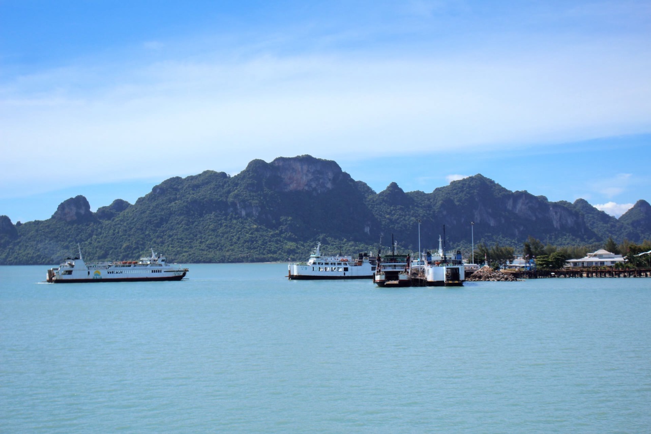 Ferries at the Raja Ferry pier in Donsak
