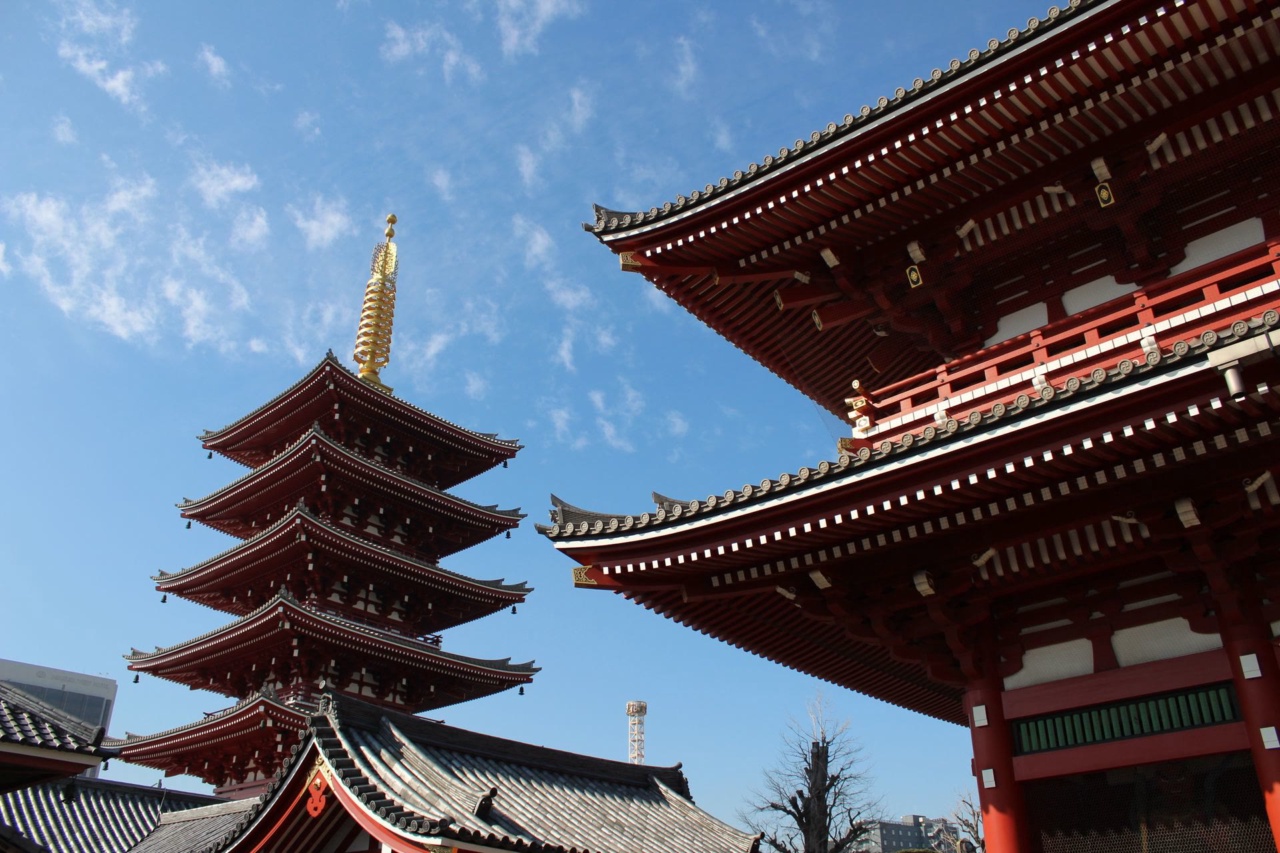 The five-storey pagoda of Sensoji