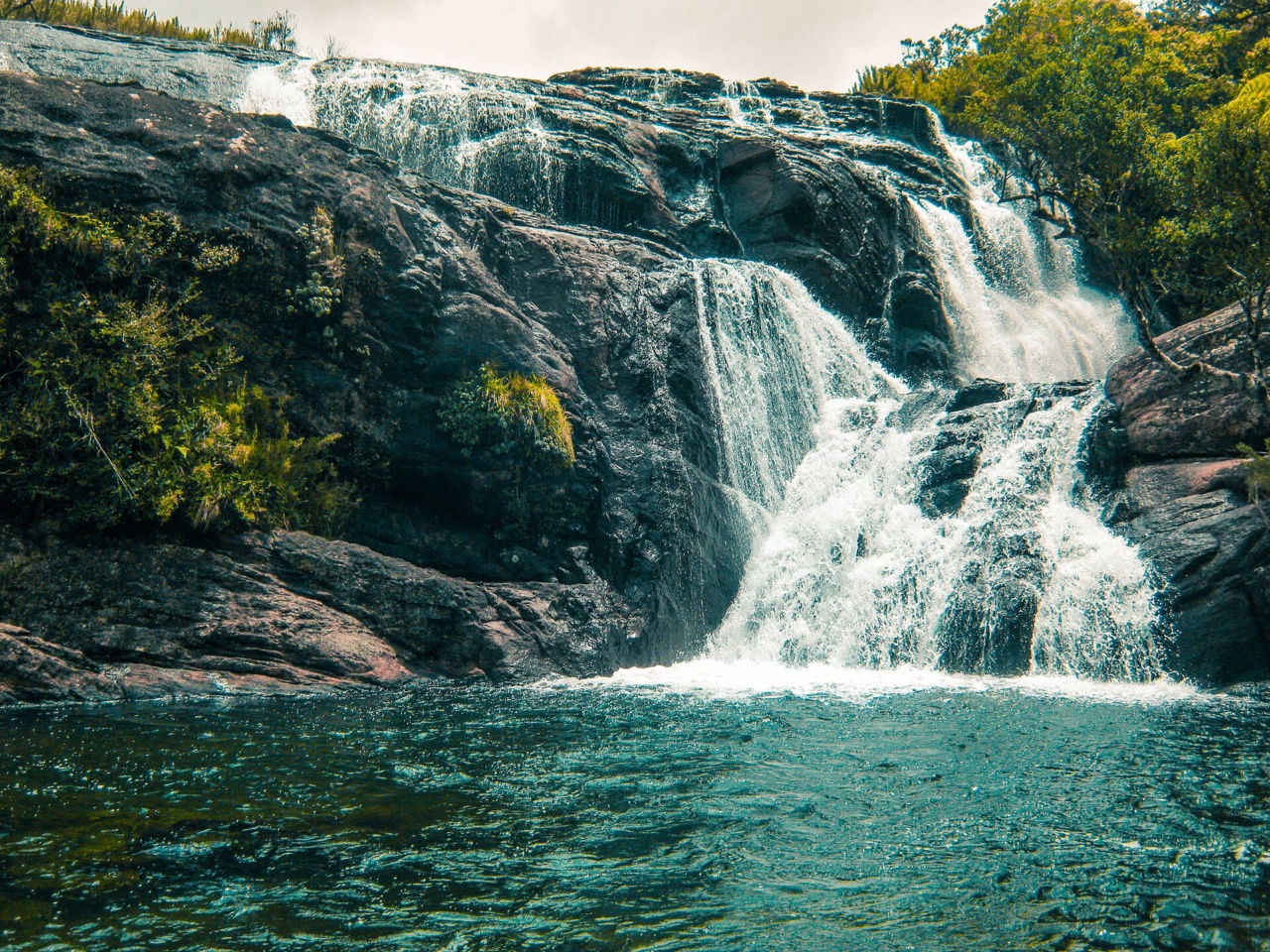 Baker's Falls in Horton Plains National Park