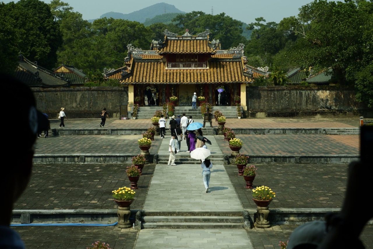 A path leading to a pavilion at the Minh Mang Tomb
