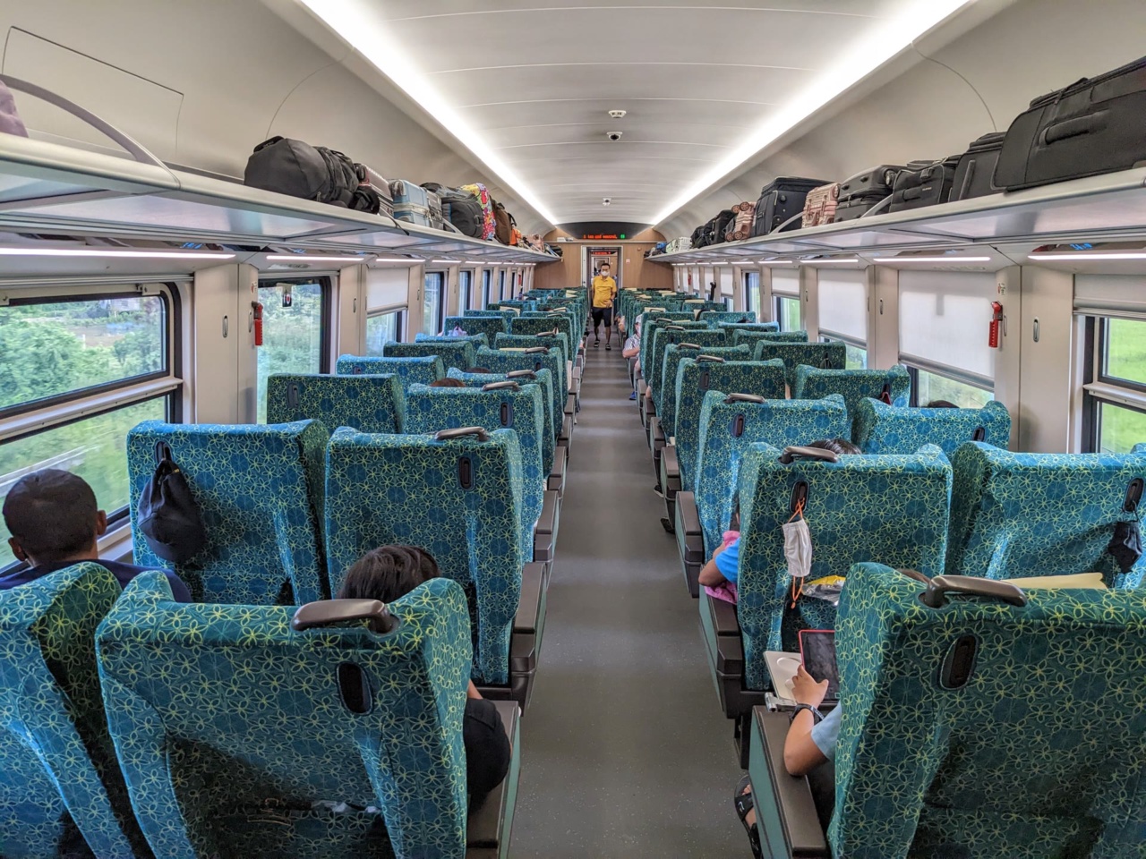 Seating in a Laos-China Railway train