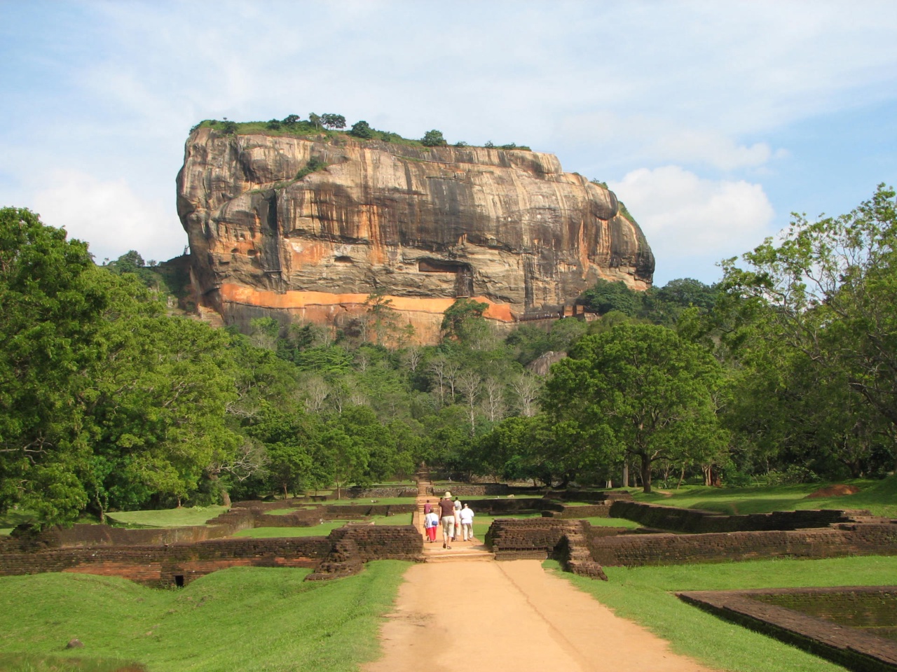 The Sigiriya rock above the approach path