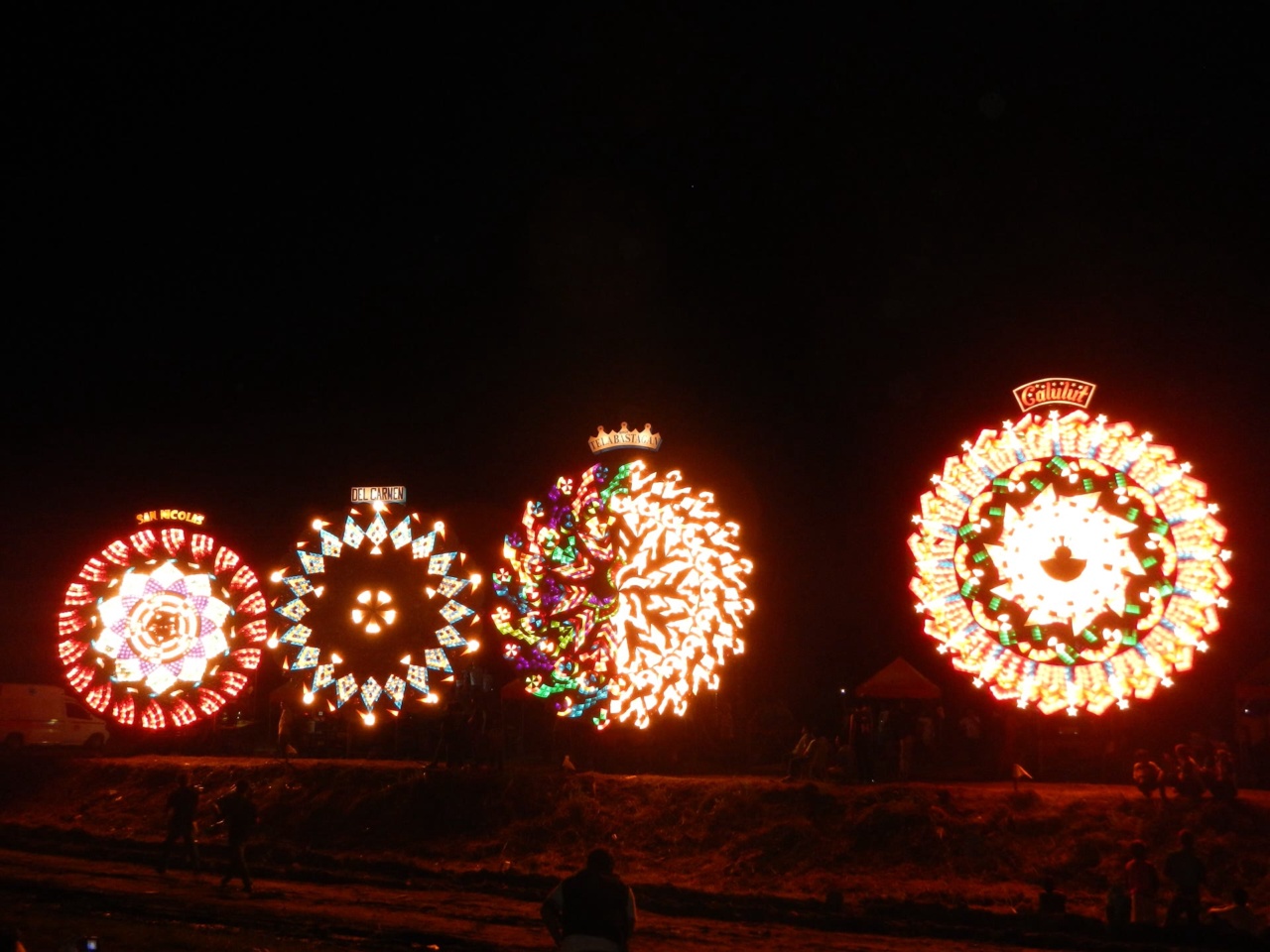 Illuminated giant lanterns at the Giant Lantern Festival