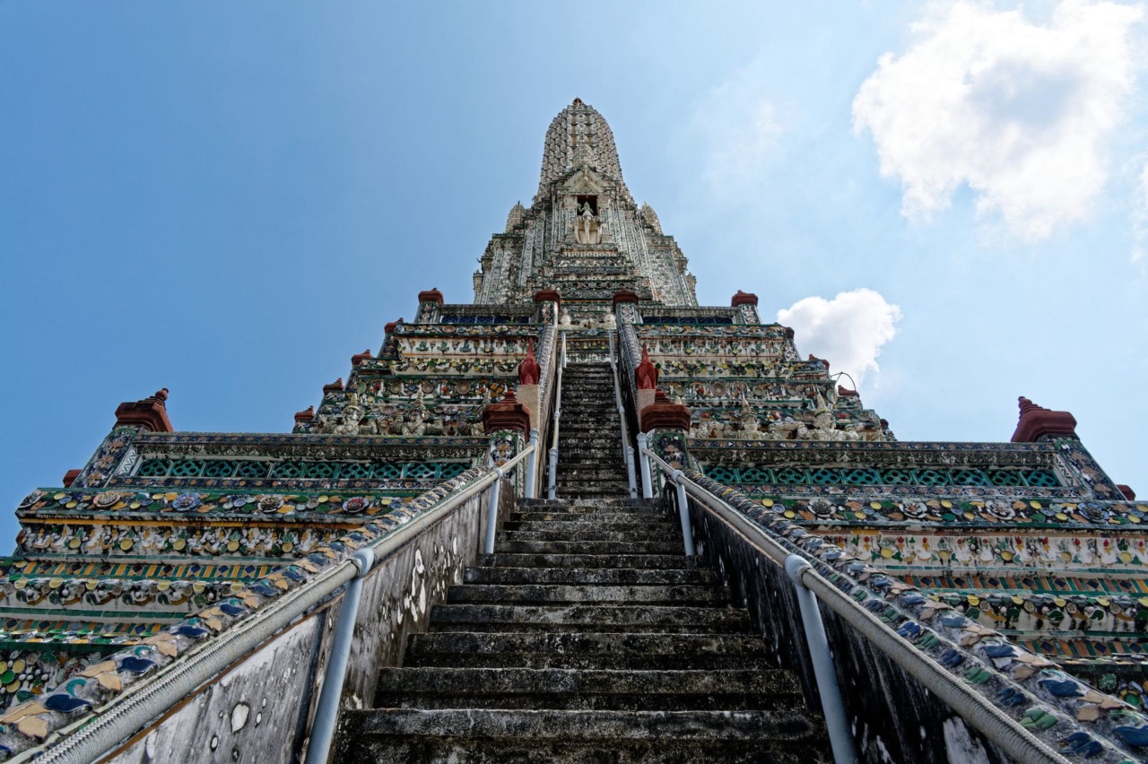 Stairs and porcelain decoration on the prang of Wat Arun