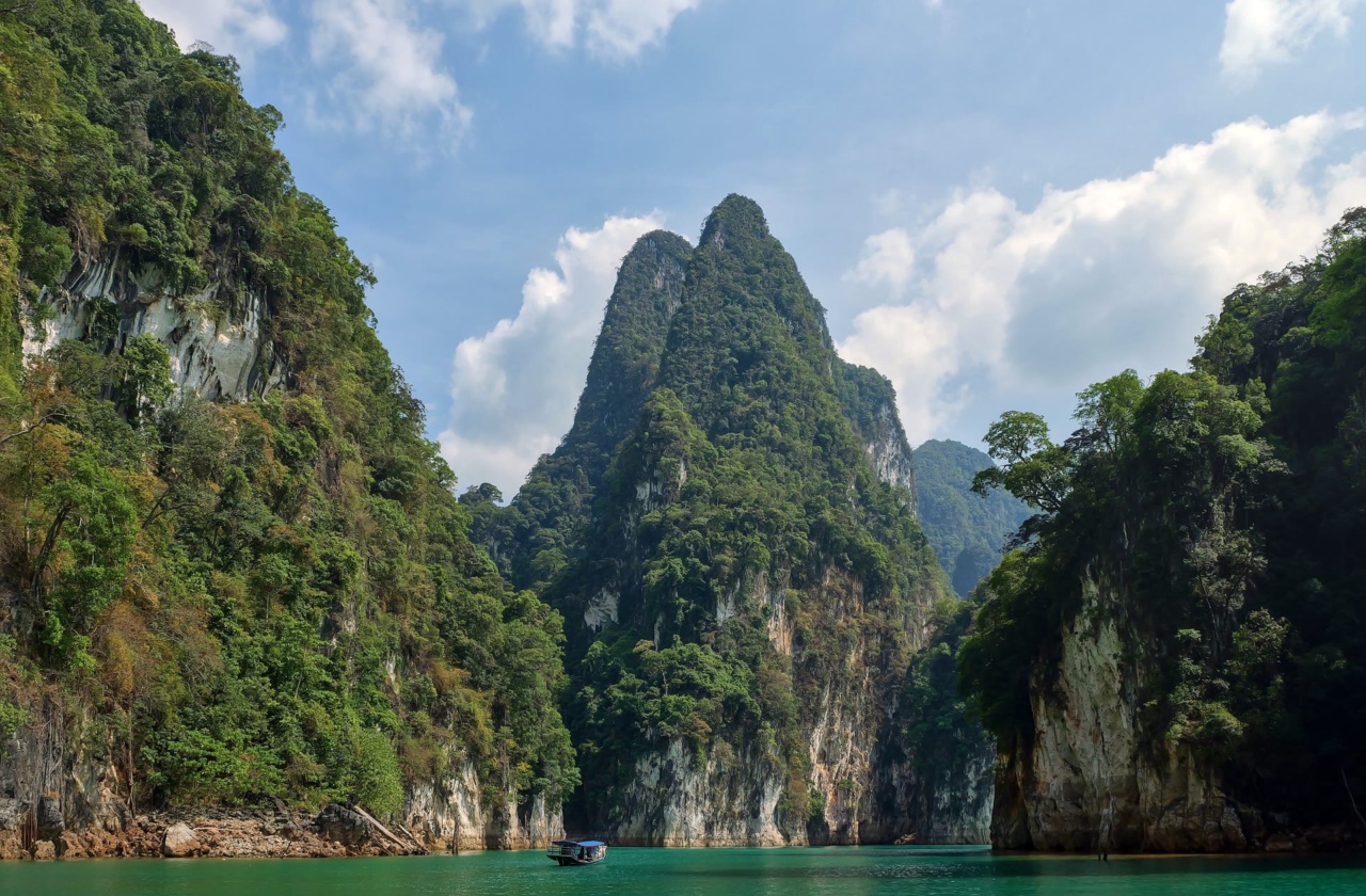 Limestone cliffs at Cheow Lan Lake