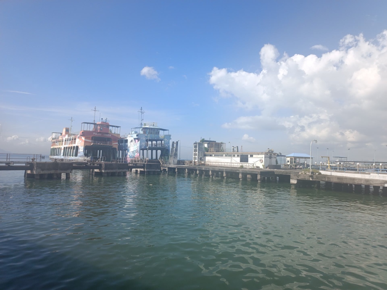 Ferries at the Raja Tun Uda ferry terminal in George Town